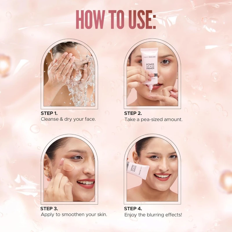 HR Power of Blur Primer for face | Primer | Makeup Primer | HR Primer | Silicone-Based & Pore Filling | Matte Finish, Oil Control, Waterproof & Vitamin Enriched | 30ml | HR P07 Primer - Thumbnail 8